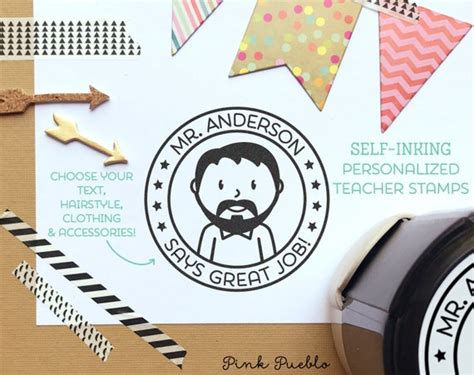 Self Inking Teacher Stamps Personalized Teacher Gifts