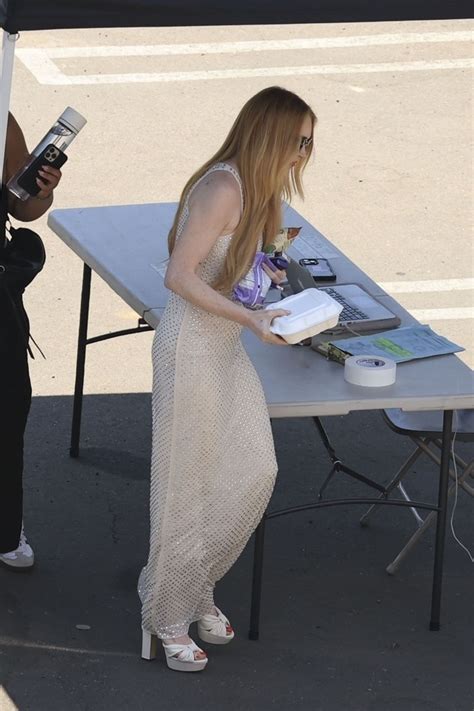 Lindsay Lohan - "Freaky Friday" Set in Los Angeles 07-15-2024 • CelebMafia