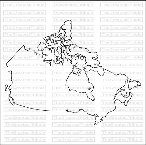 Canada Outline Map Svg Eps Png Jpg Vector Graphic Clip Art - Etsy