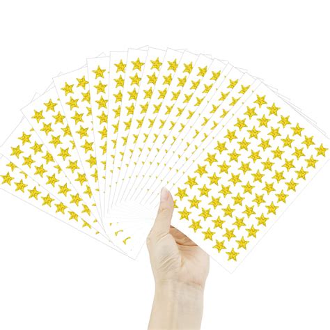 Buy Small Star Stickers, 1800 PCS Holographic Gold Star Stickers for Kids Reward, Foil Star ...