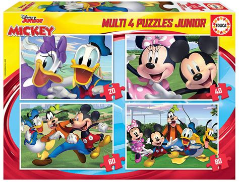 PUZZLES 20+40+60+80PCS MICKEY Disney Junior - EDUCA