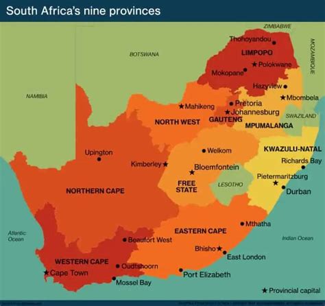 List Of States In South Africa And Capitals (2023 Updated List)