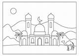 Mosque Outline Related Keywords Sketch Coloring Page sketch template