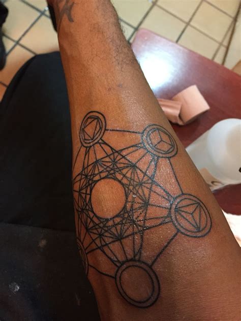 Metatron's Cube Tattoo | Geometry tattoo, Tattoos, Forearm tattoos