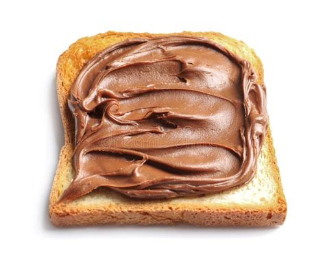 Toast Bread with Tasty Chocolate Spread Stock Image - Image of brunch ...