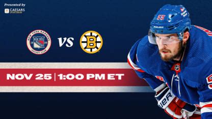 Pregame Notes: Rangers vs. Bruins | New York Rangers