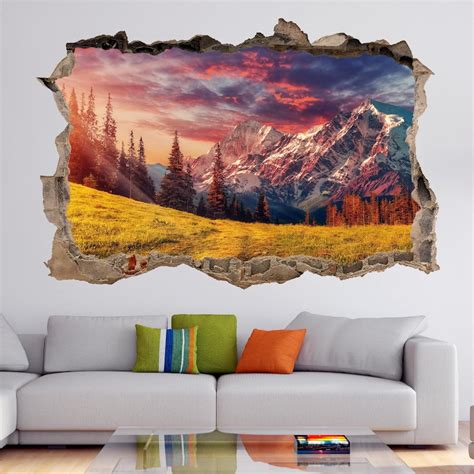 Alpine Mountains Alps Nature Wall Decal Sticker Mural Poster - Etsy