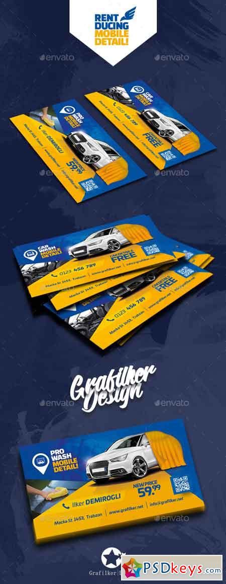 Car Wash Business Card Templates 21935955 » Free Download Photoshop ...