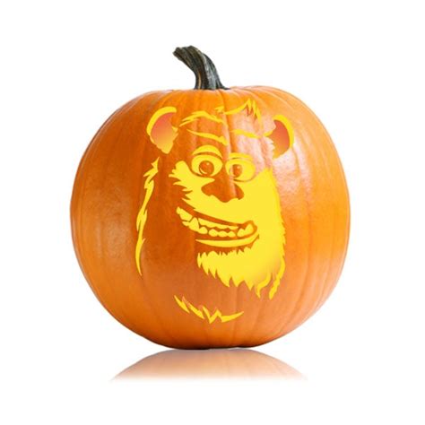 Sulley Monsters Inc Pumpkin Pattern - Ultimate Pumpkin Stencils