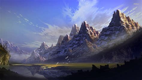 fantasy mountains - Google Search | Fantasy landscape, Wallpaper ...