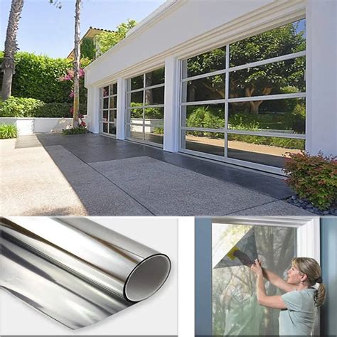 Width: 90cm One Way Mirror Window Film Glass Tint Heat Control Anti UV ...