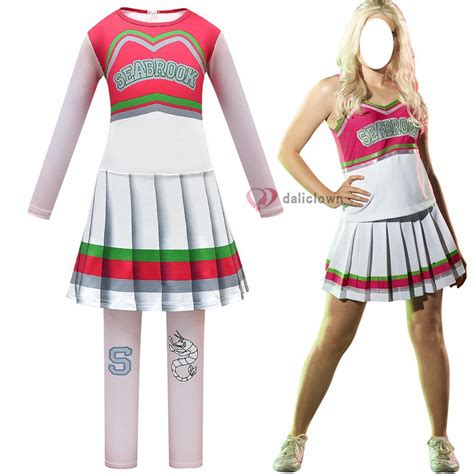 Z-o-m-b-i-e-s 2 Zombie High School Cosplay Costume Seabrook Dress Jumpsuit Cheerleader Girls ...