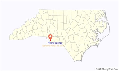 Map of Mineral Springs town, North Carolina - Thong Thai Real