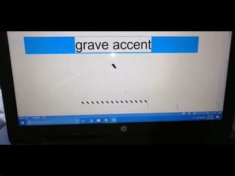 how to type grave accent symbol on laptop - YouTube