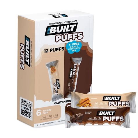 Built Bar Protein Puff Bars Mixed Box, 1.41 Ounce (13 Count) - Walmart.com