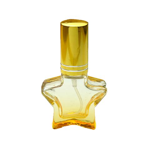 Newly designed small 8ml star shaped glass perfume bottles in a variety of custom colors with ...