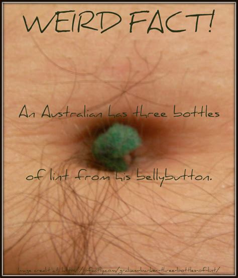 An Australian has three bottles of lint from his bellybutton. | Always Learning!