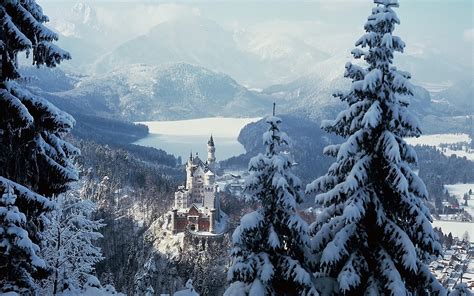 neuschwanstein, Castle, Winter, Germany, Bavaria, Castle, Bavaria, Architecture, Buildings ...