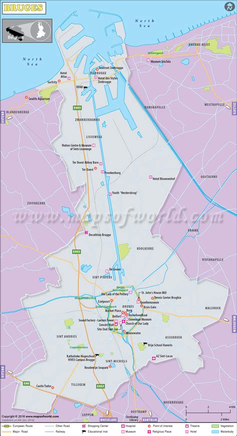 Belgium Bruges Map | Bruges Map