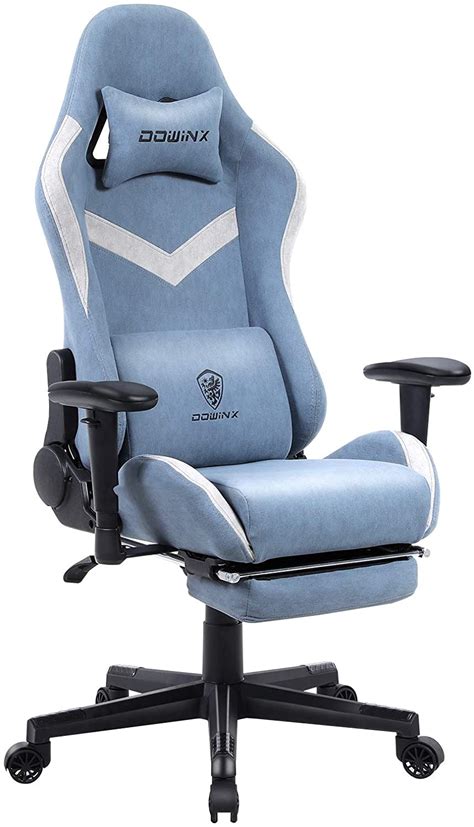 Dowinx Gaming Chair Breathable Fabric Office Chair with Massage Lumbar ...