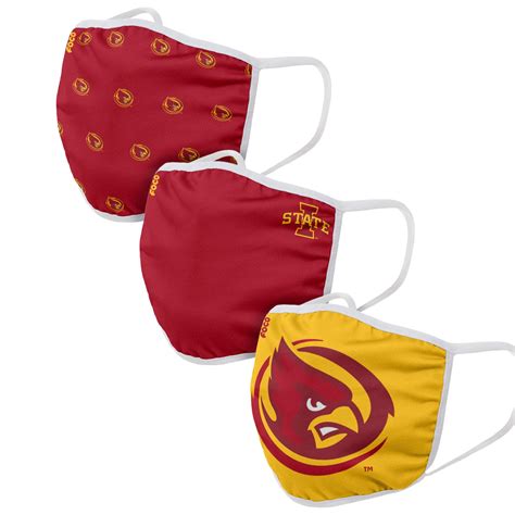 Iowa State Cyclones NCAA Mascot 3 Pack Face Cover