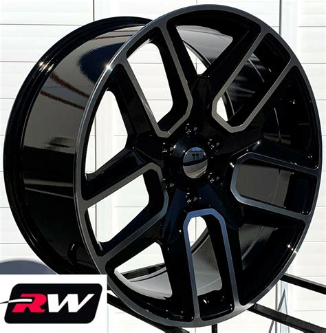 22 inch 22 x10" Wheels for Ram 1500 Black Machined Rims 2019 Laramie Sport 6 lug