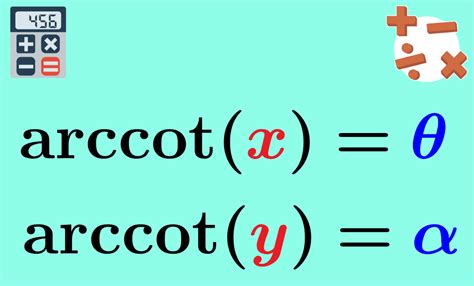 Arccot Calculator (Inverse Cotangent) - Degrees and Radians - Neurochispas