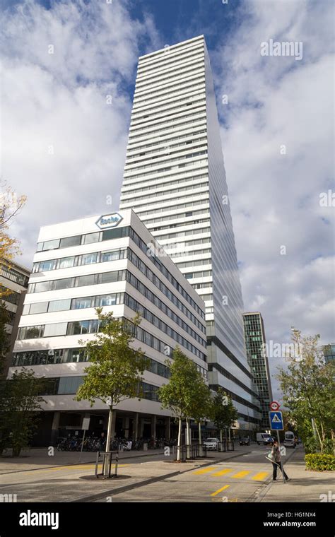 Basel, Switzerland - October 20, 2016: The Roche Tower at the ...