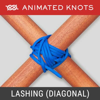 Lashing Knot – Diagonal | How to tie a Lashing Knot – Diagonal using Step-by-Step Animations ...