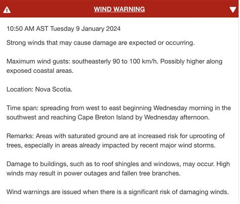 Significant winds and... - Cape Breton Regional Municipality