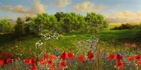 Premium Photo | Flowers on field in forest beautiful summer nature ...