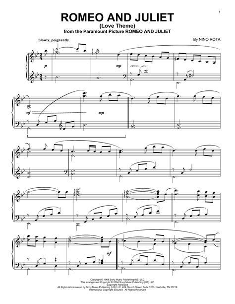 Romeo And Juliet (Love Theme) | Sheet Music Direct