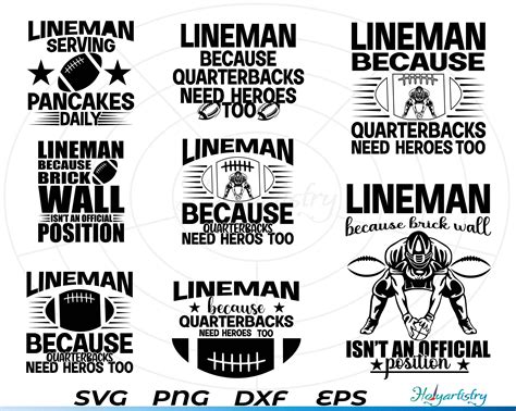 Football Lineman SVG Lineman Cutting File for Cricut Lineman - Etsy