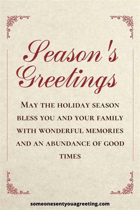 Season's Greetings Messages and Wishes - Someone Sent You A Greeting