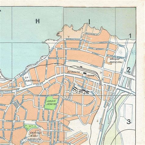 Old Map of Beirut Lebanon 19th Century City Plan Fine | Etsy | Old map, Historical artwork, Fine ...