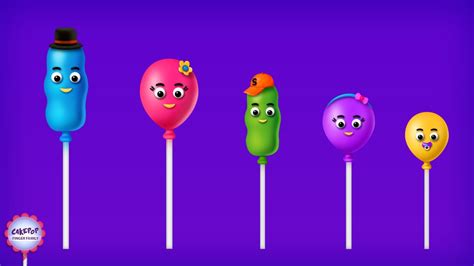 Balloon Finger Family Song | Nursery Rhyme | Balloon Cake Pop Finger Family Songs for kids ...