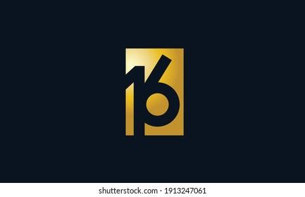 Unique Modern Number 16 Logo Stock Vector (Royalty Free) 1913247061 | Shutterstock