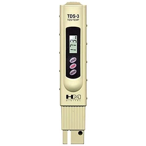 HM DIGITAL TDS Meters TDS-3 Handheld Temperature TDS ( PPM ) Tester, 0 - 9990 ppm, 1 ppm ...