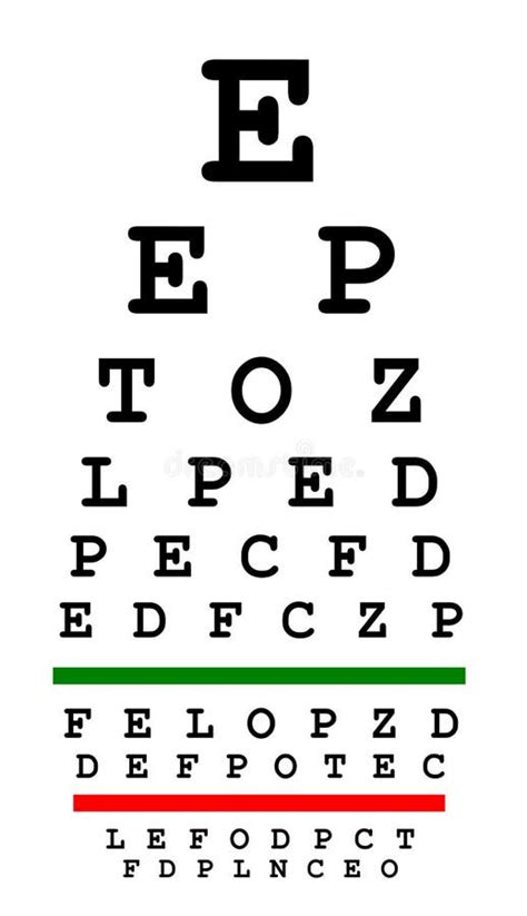 Eyesight Test Chart Stock Photo - Image: 34874480