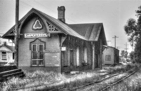 Depot at Carpentersville, Illinois. 1940 Demolished 1982 | Elgin illinois, Illinois, Elgin