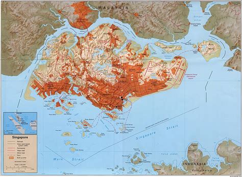 Map of Singapore, Geography