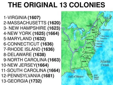 13 Original Colonies Capitals
