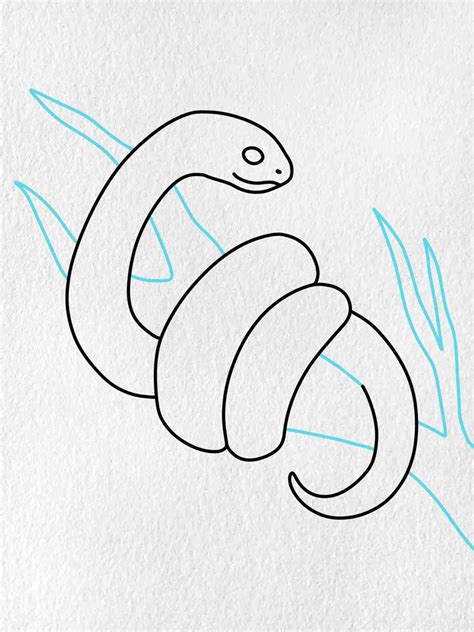 How to Draw a Snake on a Tree - HelloArtsy