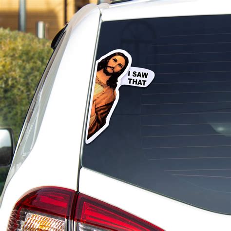 20 Pieces I Saw That Jesus Stickers Funny Car Decals Jesus Car Sticker Bumper Decals Car Decals ...