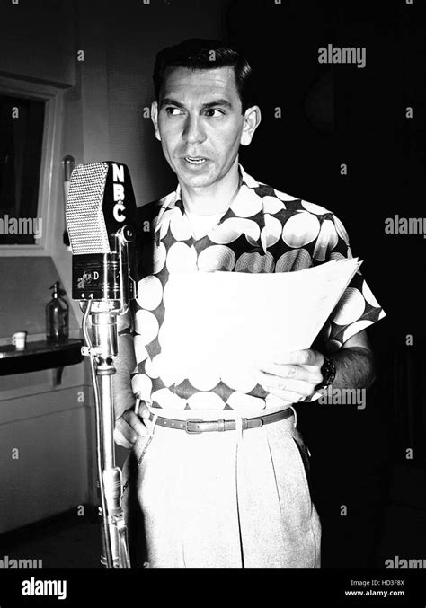 DRAGNET, candid of Jack Webb, broadcasting his radio show, 1949-1956 Stock Photo - Alamy