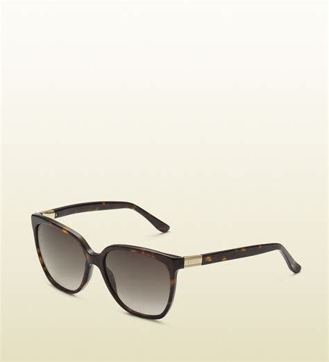 Gucci Womens Biobased Square Sunglasses in Black (brown) | Lyst