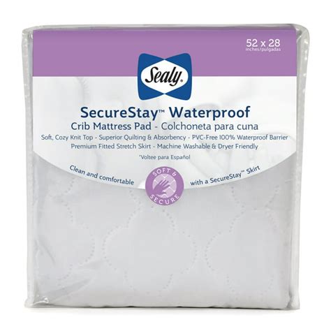 Sealy SecureStay Waterproof Crib Mattress Pad - Walmart.com - Walmart.com