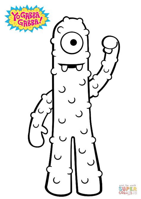 Yo Gabba Gabba! Muno coloring page | Free Printable Coloring Pages