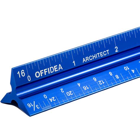 Offidea Architectural Scale Ruler 12 inch, Aluminum Architect Scale ...