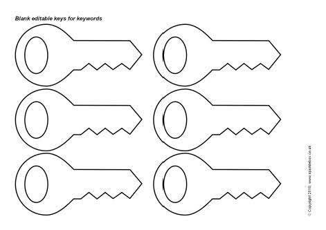 Editable keys template - black and white (SB3053) - SparkleBox